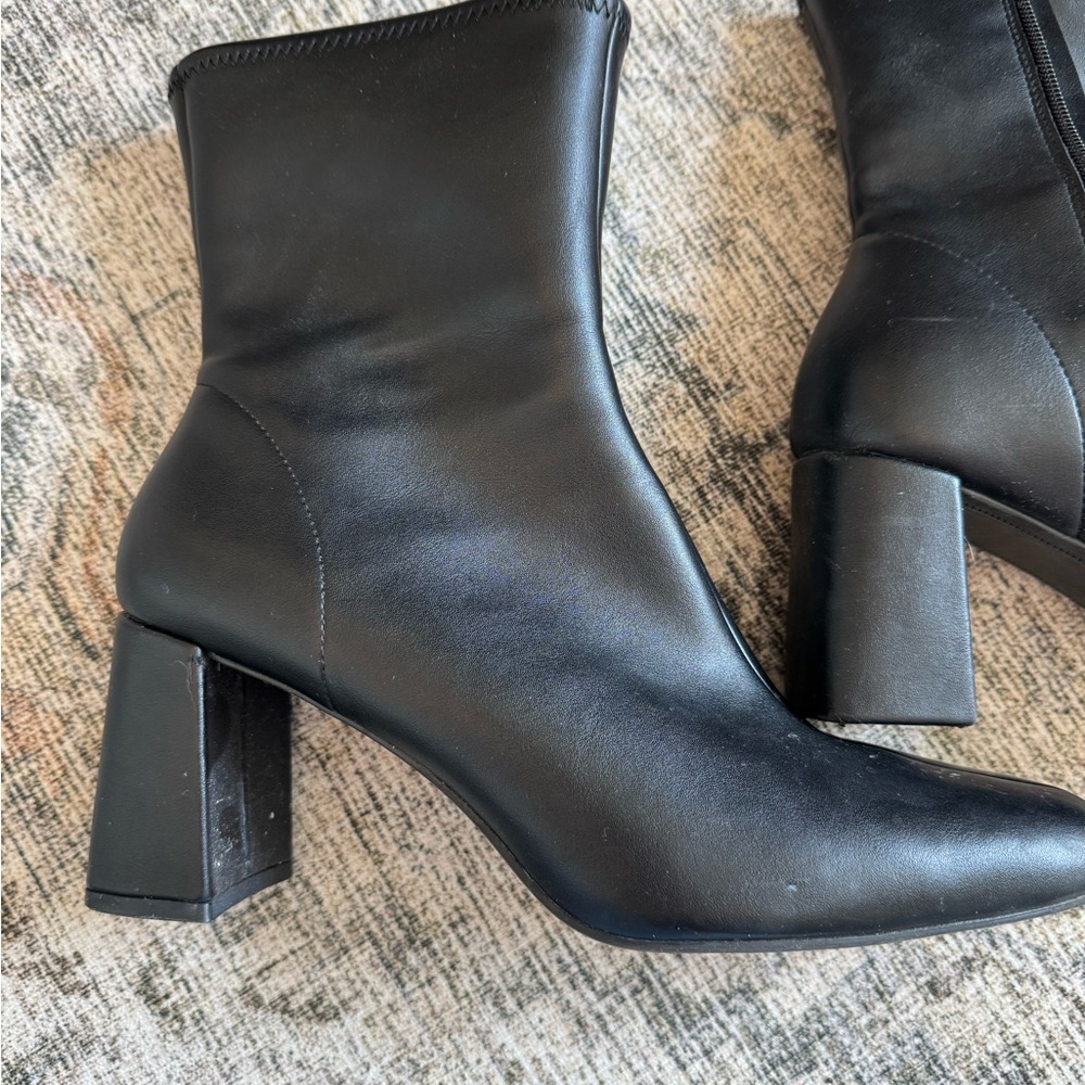 Target Black Block Heel Ankle Boots for Women